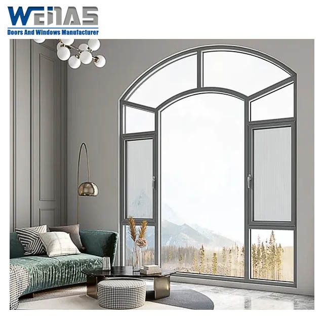 Thermal Insulation Heat Preservation Aluminium Casement Windows 2mm Profile