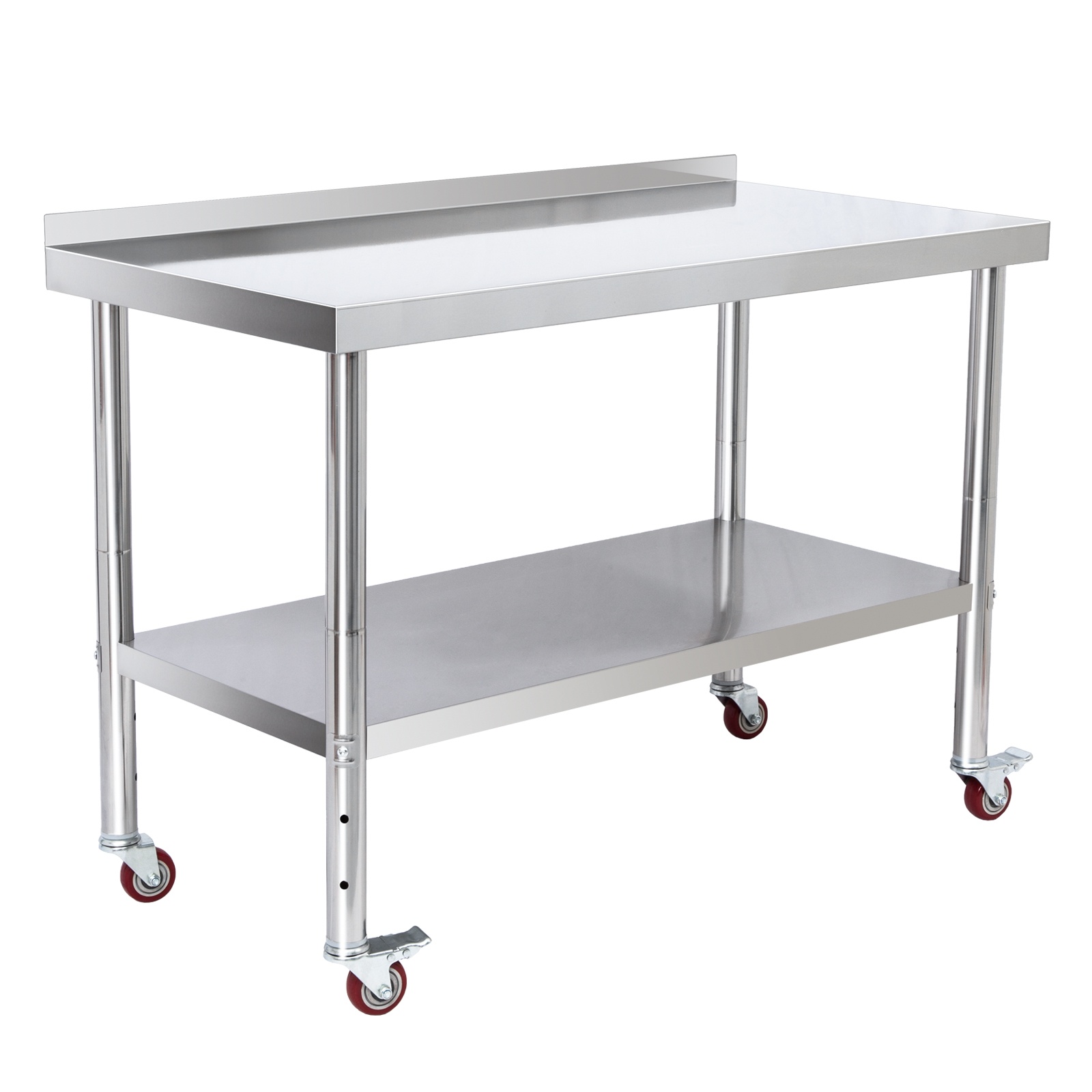 500kg Load Capacity 304 Stainless Steel Double-layer Commercial Work Table and Kitchen Worktable