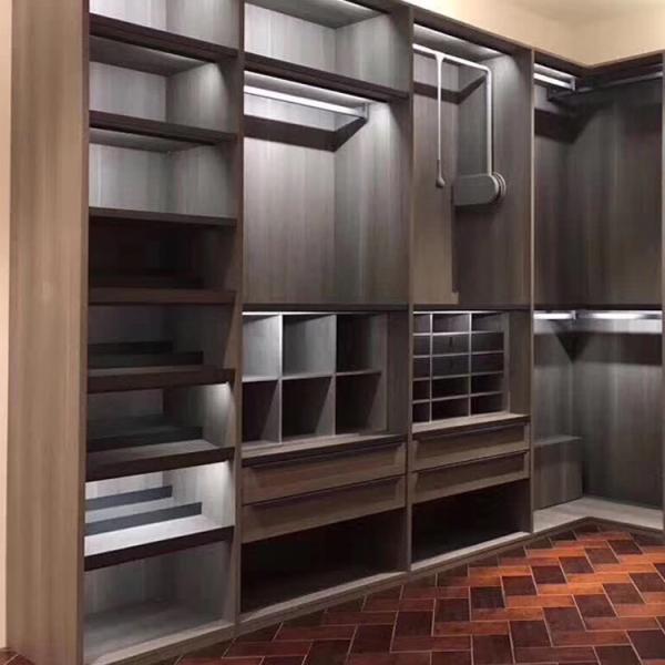 Modern Walk In Closet Furniture MDF Drawer 2.4m Bed Room Wardrobe Closets