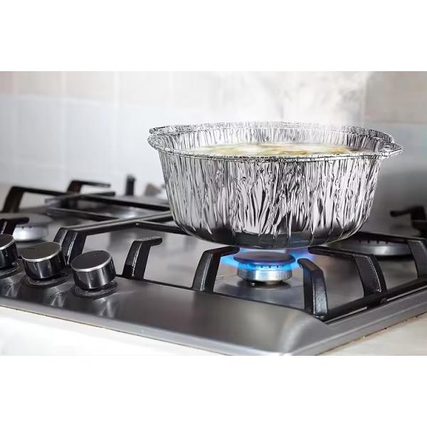 Round Disposable Aluminum Containers 4300ML Capacity For Customer Requirements