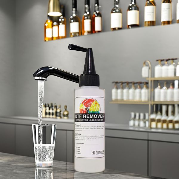 FCOLOR 100ML DTF Ink Remover Liquid Solution for Removing Clothes Logo Film Printing Pattern Adhesive for DTF Ink