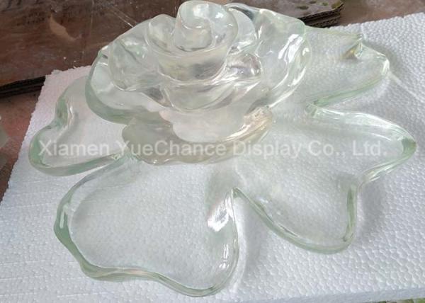 Hand Made Transparent Decoration Resin Flower Oversize Lotus Custom Design
