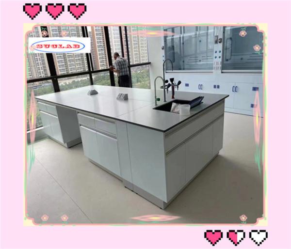 Steel  Drawer Chemistry Lab Bench Laboratory Furniture with Phenolic Worktop 150cm X 75cm X 90cm