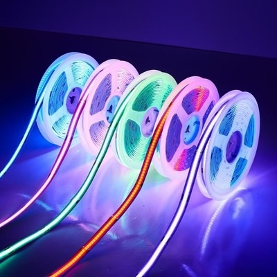 COB LED Tape Light 840led/m Color Changing DC24V Flexible COB RGB LED Strip IP33