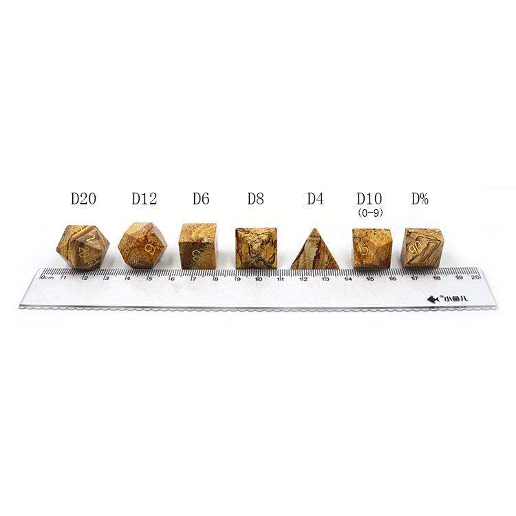 Customized Size Resin Material DND Game Playing Polyhedron Dice Set for RPGs