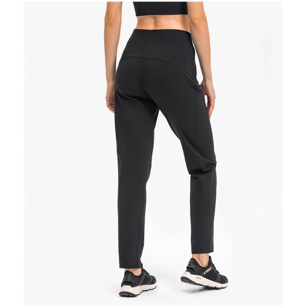 Skin Friendly Women'S Straight Leg Casual Pants Breathable With Zip Pocket