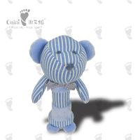 Hochet de bébé d'ours bourré par clochette animale molle animale faite sur commande de bébé