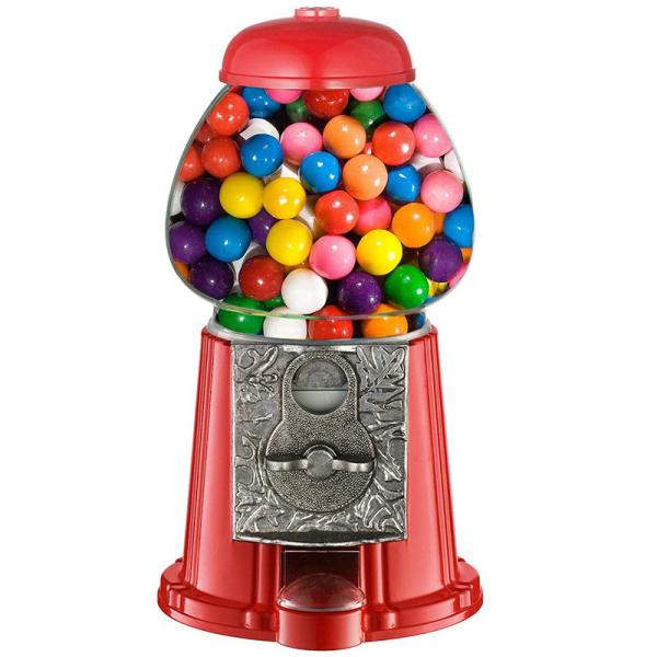9 Inch Metal Floor Standing Gumball Machine for Amusement Parks Holds 2kg of Gumballs