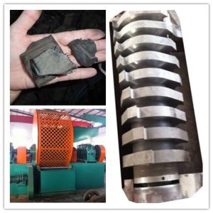 Tyre Shredder Machine with 800mm Tire Capacity for 50x50mm Rubber Block Output and Carbide Surfaced Tools
