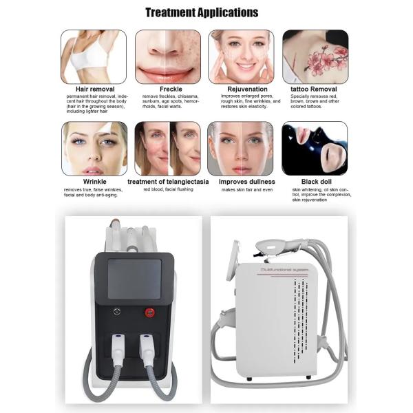 3 In 1 E-Light IPL OPT RF ND YAG Laser Tattoo Removal Machine Painless Hair Removal Machine