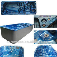 Acrylic portable square whirlpool massage bathtub swim spa, SW-59A, 5900*2250*1320mm