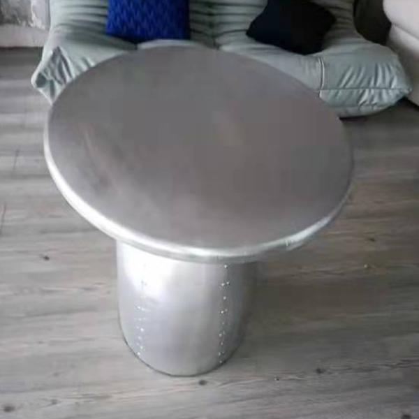 Designer furniture retro industrial style aluminum aviator coffee table mushroom table side table
