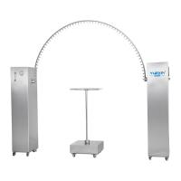 IPX3 IPX4 R1000 mm Equipamento de ensaio de pulverização de água por tubos oscilantes para ensaios precisos