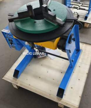 Circular Welding 100kg Positioner, 0-90° Tilting Turntable with 300mm Three-jaw Chuck