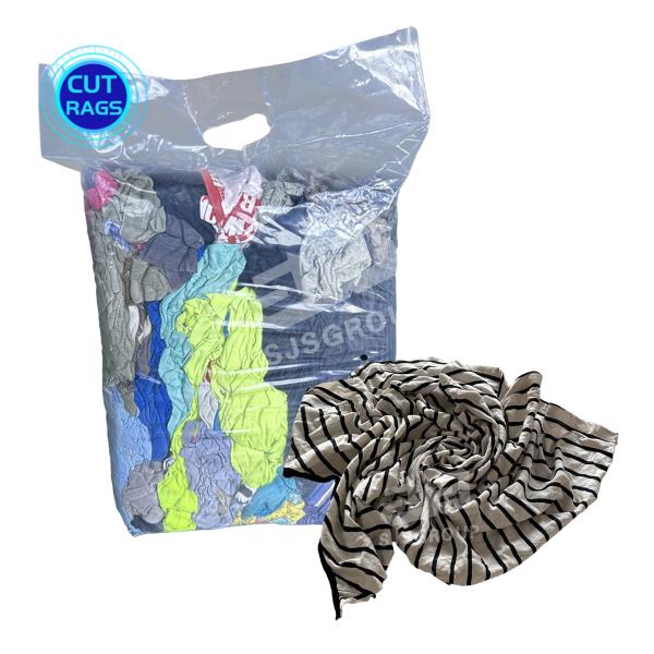 10kg 25kg compressed rags color t shirt rags cotton rags for cleaning