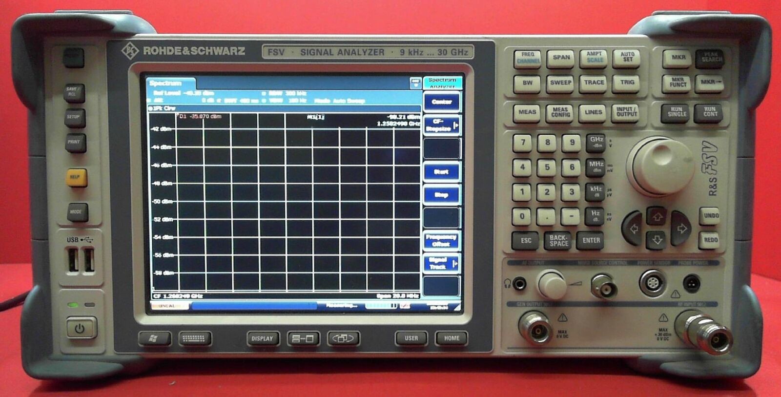 Используемый спектральный анализатор Rohde & Schwarz сигнала EMI вектора FSV30