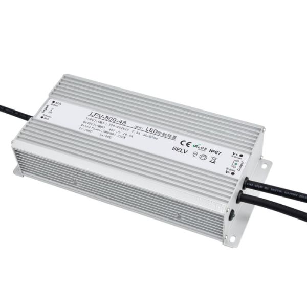 Wide Voltage IP67 Waterproof Switching Power Supply Constant Voltage Compact Size 800W 24V 36V 48V LED Driver