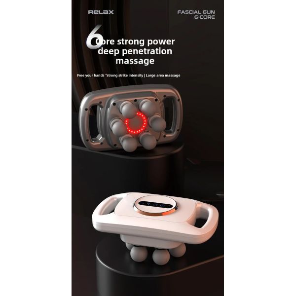 Professional Deep Muscle Massage Gun with Brushless Motor 6 Massage Heads and 9 Vibration Speed Levels for Deep Fascial Relief
