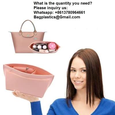 Purse Organizer Insert For Handbags & Base Shaper Set, Felt Organizer Insert Large Tote, Bag Organizer With Zipper Sizes, Fit Speedy Neverfull MM City And More