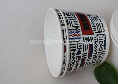 Offset Printing Disposable Ice Cream Cups , Ice Cream Paper Bowls Single Wall