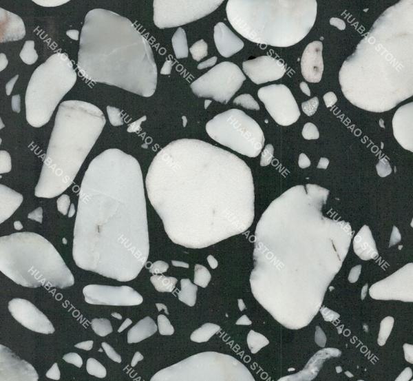 Low water Absorption Flamed Terrazzo Tiles 600x600mm 300x600mm used indoor outdoor