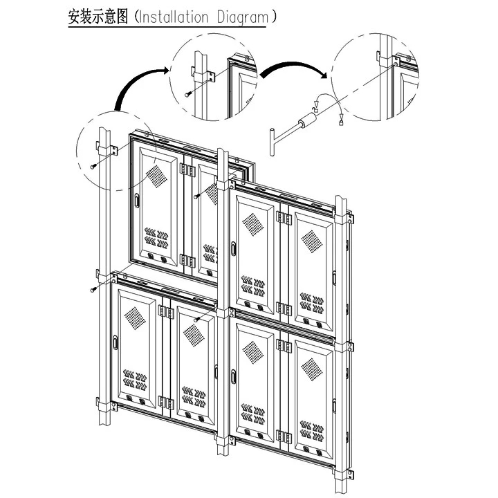 Двойная афиша рекламы СИД сторон IP65 4X3 SMD2525 P5