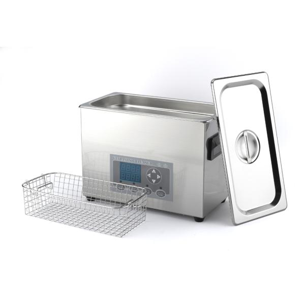 40W Power Digital Heated Ultrasonic Cleaner 304 Satainless Steel Material