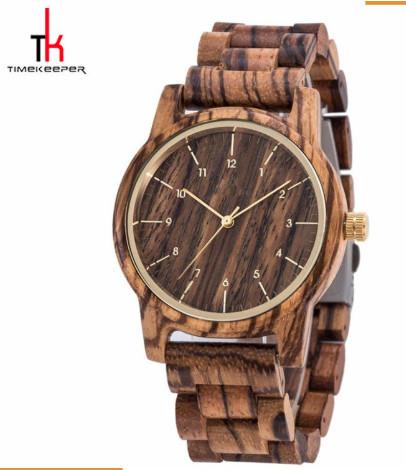 Fashion Japan Movement Wooden Wrist Watch Made Of Wood For Unisex