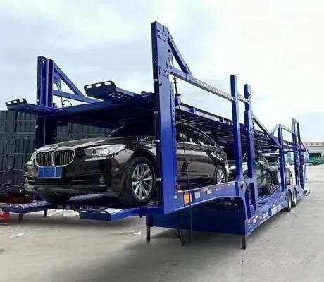 Max Payload 40 Ton 2 Axles Double Decks 8 Car /6 Car Capacity Car SUV Transporting Trailer