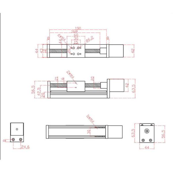 Single Track 1204-100mm Linear Guide Slide Lead Screw Ball Synchronous Belt