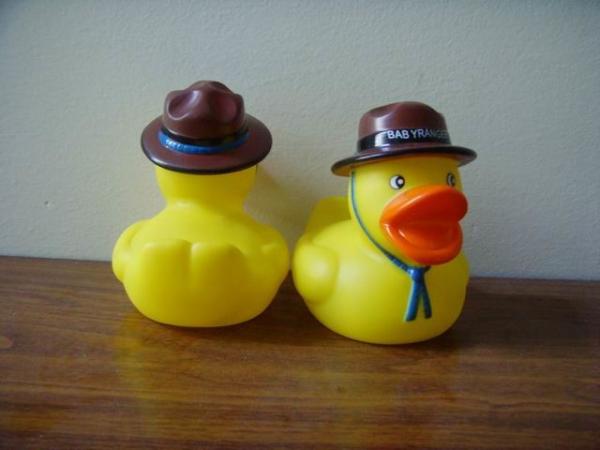 Phthalates Free Personalised Rubber Duck With Hat / Geologist / Desert Driver Design