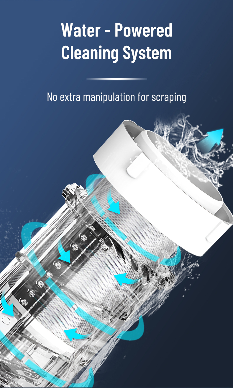 Tenth-Generation Whole-House Water Pre-Filter with 40 μm Filtration Accuracy, Water-Driven Scraping, and Reusable Mesh Filter