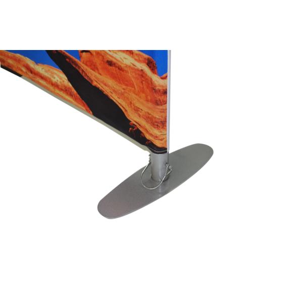 6ft Flat Tension Fabric Banner Stands Aluminium Silver Dye Sublimation Printing