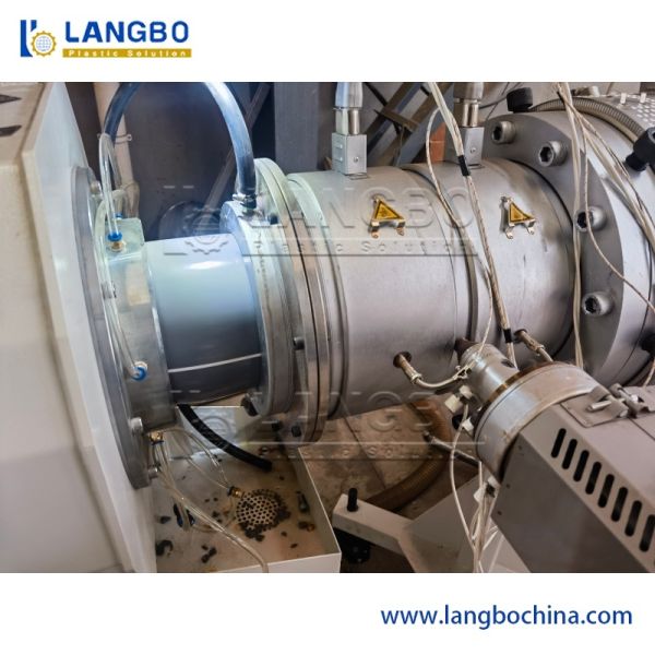 PLC Touch Screen PVC Pipe Extrusion Line Twin Screw Tube Making Machine