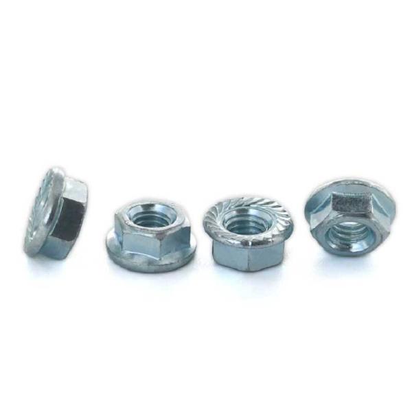 As contraporcas de aço inoxidável do tamanho M3-M16, zinco da categoria 4,0 chapearam a porca serrilhada da flange