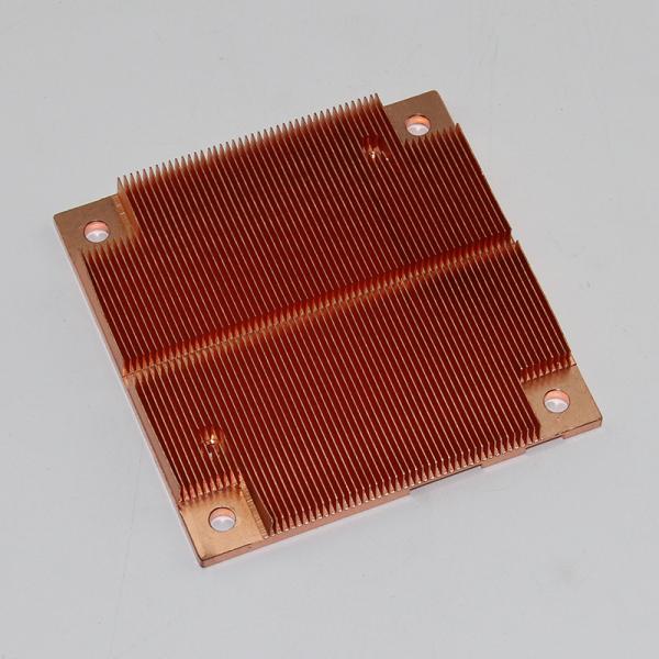 dissipador de calor raspando de Cuprum do cobre da aleta de 150*190mm, dissipador de calor frio do forjamento 50g