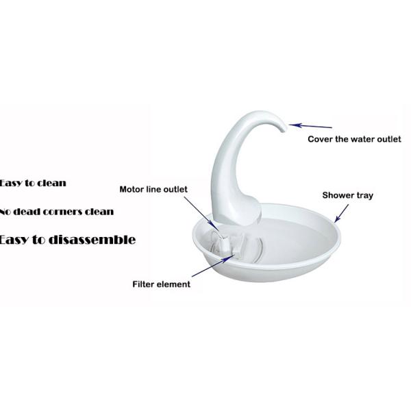 Bowl Feeder Type Automatic Feeders Waterers 1.8L Pet Fountain for Cats Dogs Multiple Pets