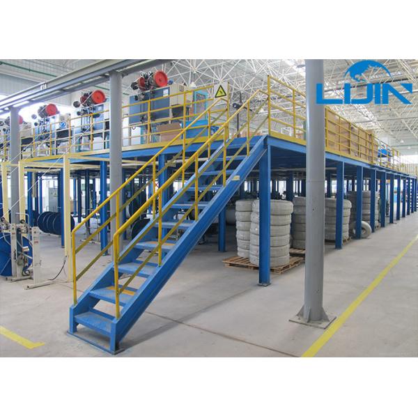 2 Levels Industrial Storage Rack Steel / Plywood Flooring Custom Size