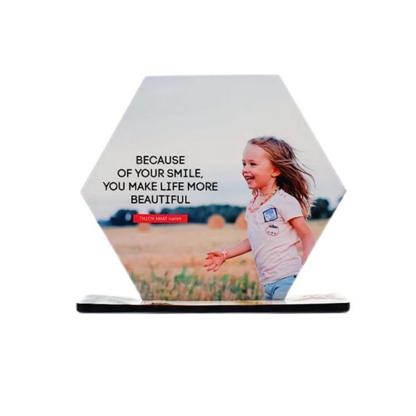 Customized Mdf Photo Frame Hexagon Shape Sublimation Mdf Photo Frame Blanks