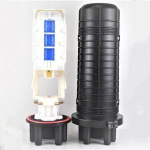 Large Capacity 144 Core 4 Trays Fiber Optic Splice Closure Dome Type Ip68