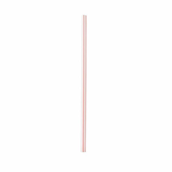 Wholesale Red And White Striped Disposable PLA Straws For Hot And Cold Drink