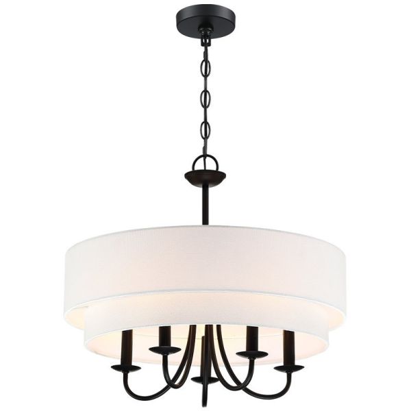 American Fabric Shade Chandelier Rustic Vintage Minimalist Fabric Pendant Lamp Retro Fabric Hanging Lighting (WH-VP-369)