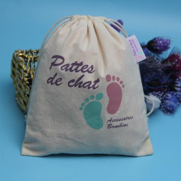 Natural Color Cotton Muslin Drawstring Bags , Storage Large Jewelry Pouch