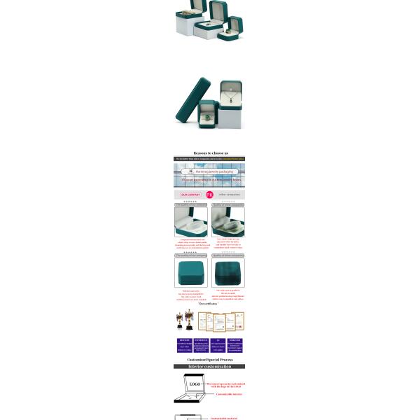 Luxury Customized Jewelry Packaging Box for Earrings Bracelets Necklaces and Rings