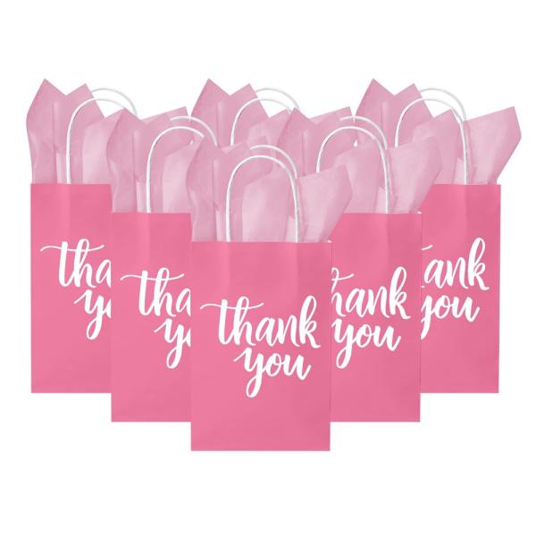 CMYK 4 Color Offset Printing Hand Length Handle Kraft Paper Bag for Customized Design