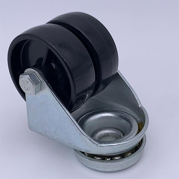 50mm Twin Wheel Nylon Castors With Top Bolt Hole Double Wheels Caster