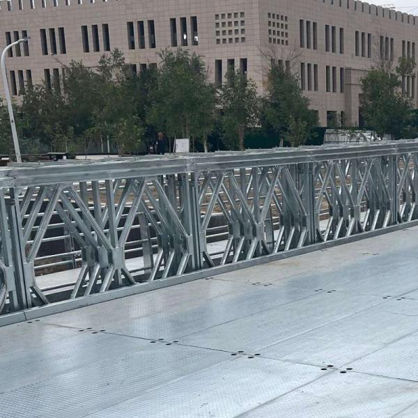 Long Span Prefabricated Steel Pedestrian Bridges Steel Deck  Timber Deck