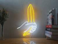 O néon de vidro real claro de néon do sinal de néon do sinal da banana dos sinais de néon ilumina o sinal que de néon da parede a luz decorativa de néon real para a casa seja