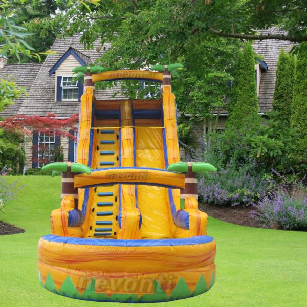 Inflatable Bounce House with Water Slide Max Capacity 100-500kg Repair Kit Included
