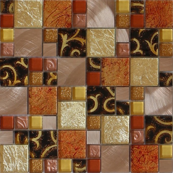 300x300mm mosaic kitchen wall tiles,backsplash mosaic tile,golden color